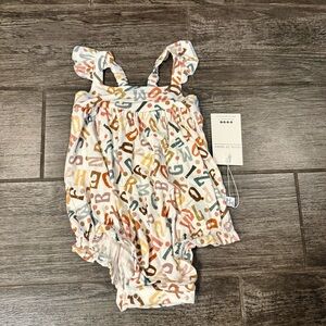 NWT alphabet bubble romper..
